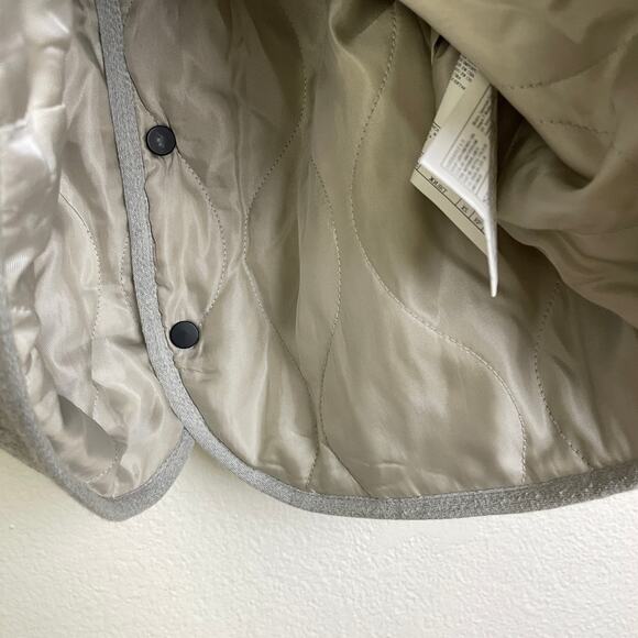 SuitSupply Quilted Bodywarmer Vest Mens XS Gray Jacket Reversible Snap Front - Picture 11 of 13